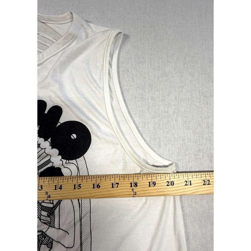 BRAVADO The Who Sleeveless Shirt Slashed Lattice Back Women XL Punk Rock Grunge - Picture 7 of 11